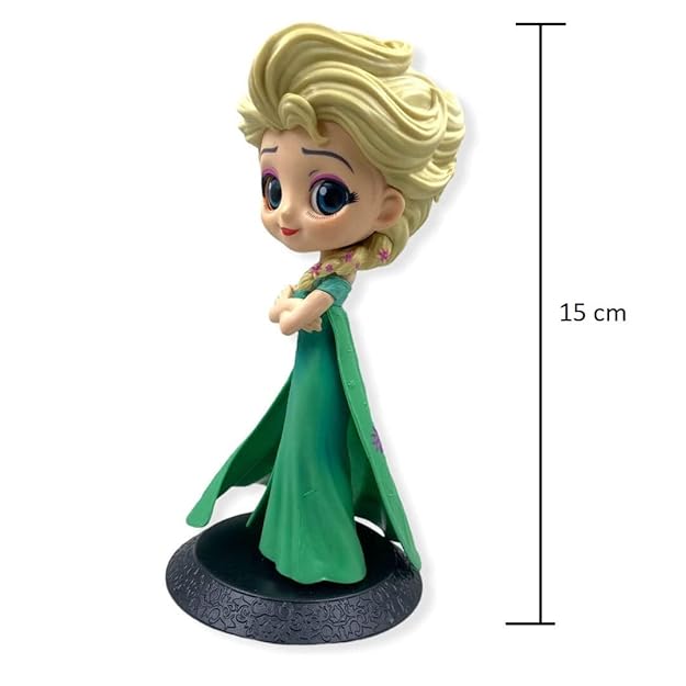 Queen Elsa (Disney) Action Figure Special Edition Action Figure for Car Dashboard, Decoration, Cake, Office Desk & Study Table (Pack of 1) (Height-16cm)