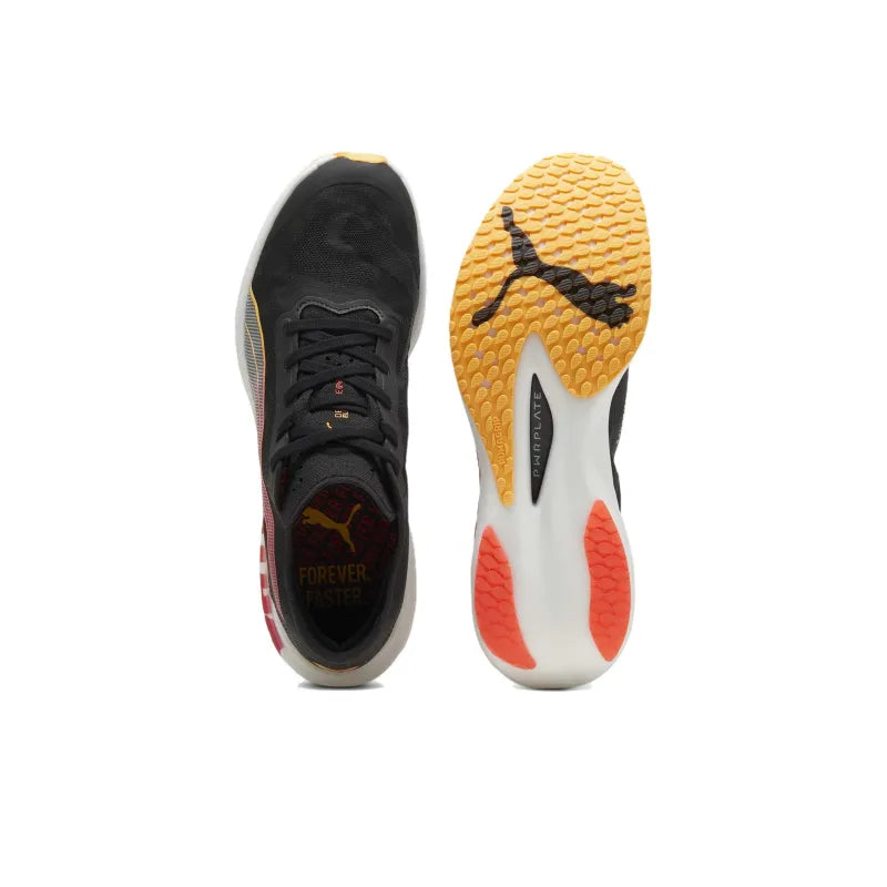 Pu_ma Deviate Nitro Elite 2 Anti-Slip Low-Top Running Shoes for Men, Black, Red