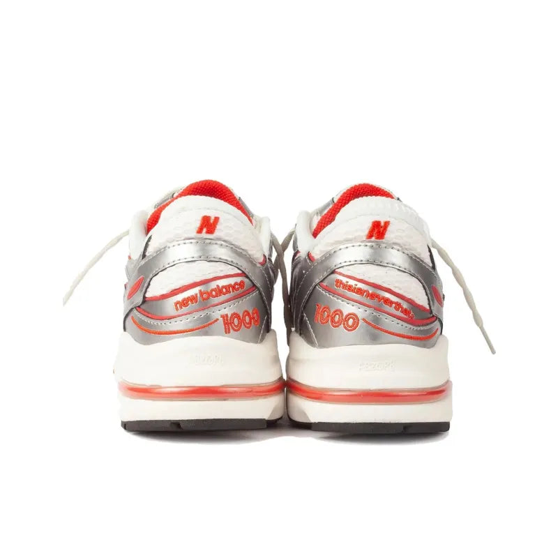 New Balance x This is Never That M1000 Metallic Silver Red