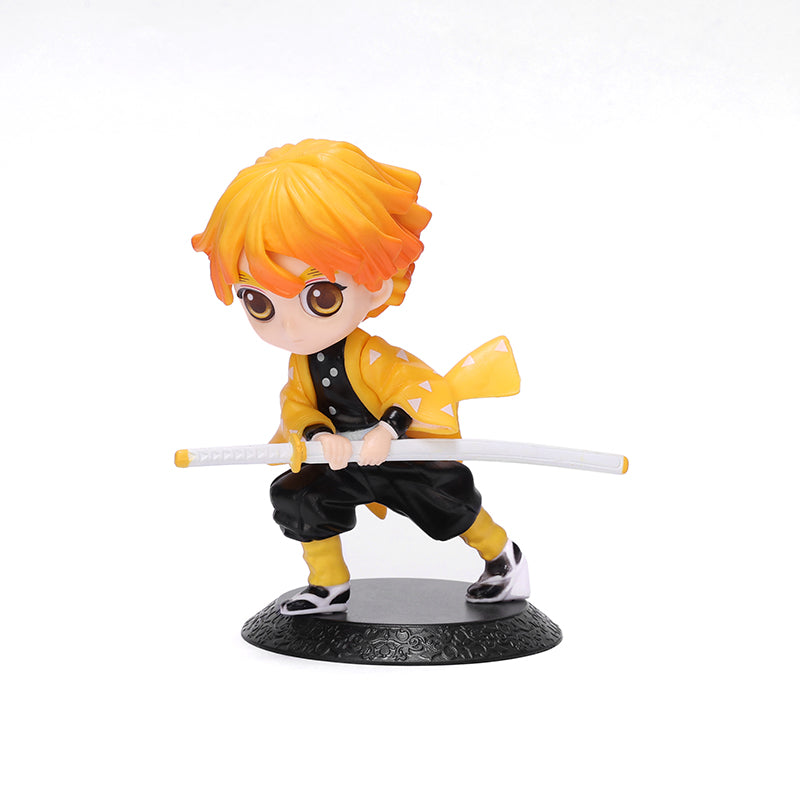 Demon Slayer Kimetsu no Yaiba 6" in Action Figure| Lightweight Attractive Durable Toy Figures for Home Decors Office Desk and Study Table - Zenitsu AGATSUMA