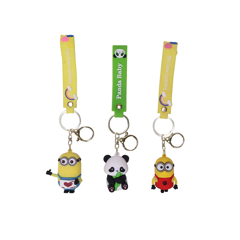 Cute Cartoon Character Keychain Combo Pack of 3 – Stylish Keyrings for Car, Bike & Home Keys | Bag Charm & Gift Accessories