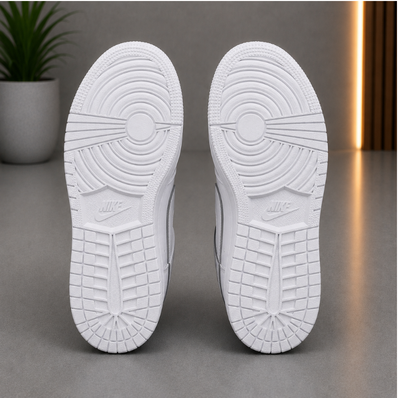 Ni_ke Air Force 1 Low Sneakers for Men | Triple White Leather Casual Shoes | Classic Everyday Style