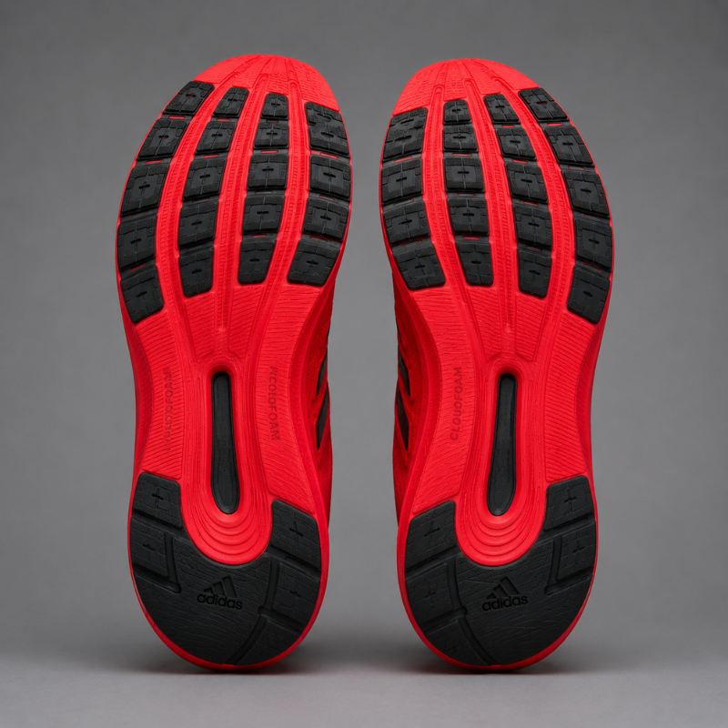 Adi_das_Red Running Shoes – Lightweight Cushioned Sports Sneakers for Men