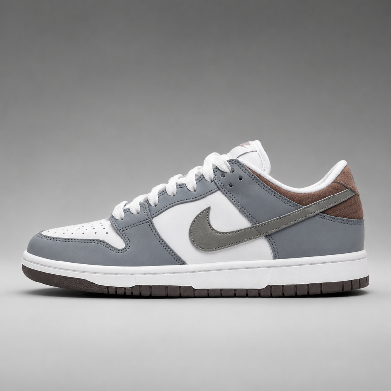 Grey & White Low-Top Lifestyle Sneakers – Premium Casual Edition