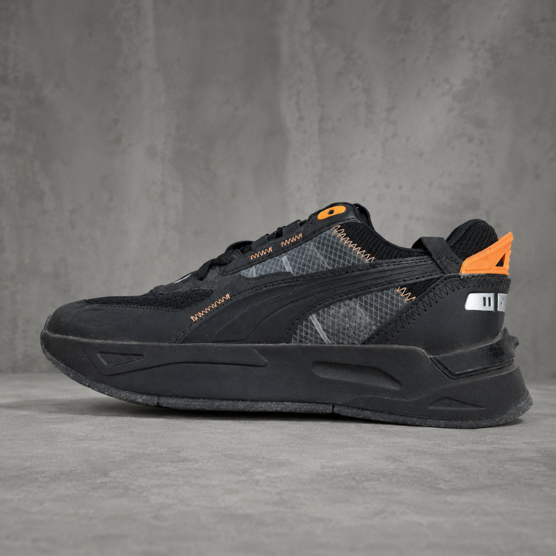 pu_ma _Black & Orange Performance Running Sneakers | Lightweight Sports Shoes for Men