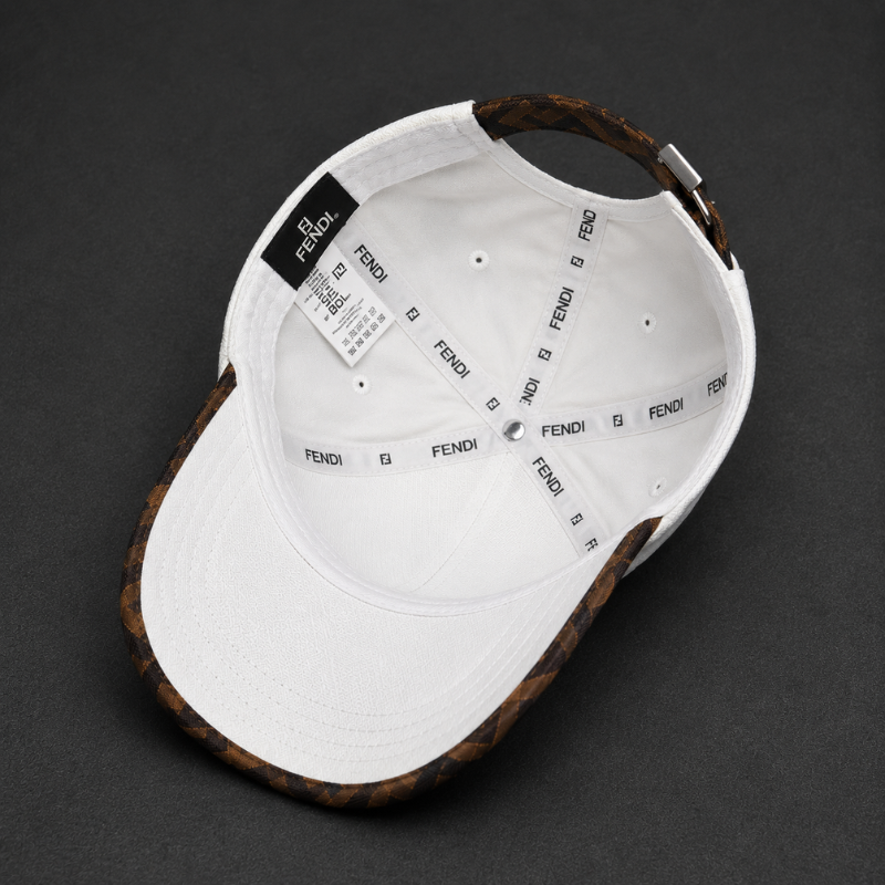 Fe_ndi Wh_ite Luxury Baseball Cap – Premium Designer Style