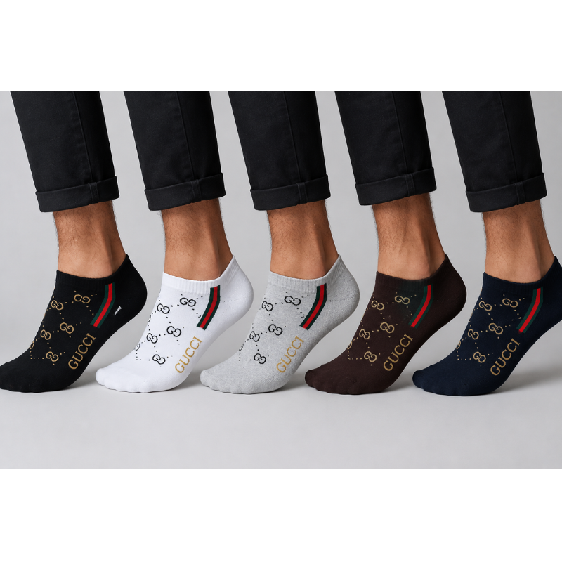 Prem_ium_Ankle Length Cotton Socks Combo Pack of 5 for Men & Women | Soft, Breathable & Stretchable Casual Socks