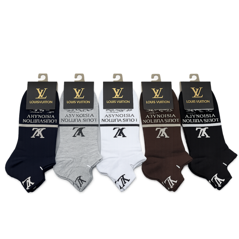 Pre_mium Men's Ankle Socks Combo Pack of 5 | Soft Cotton Stretch | Breathable Everyday Casual & Sports Socks