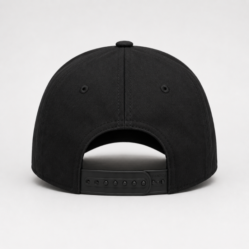 M_en's _Premium Black Embroidered Adjustable Baseball Cap | Casual Sports Cap