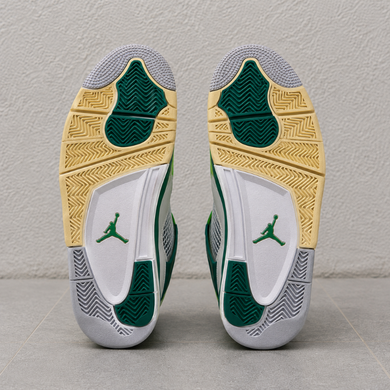 A_ir Jord_an 4 Green Glow Sneakers for Men