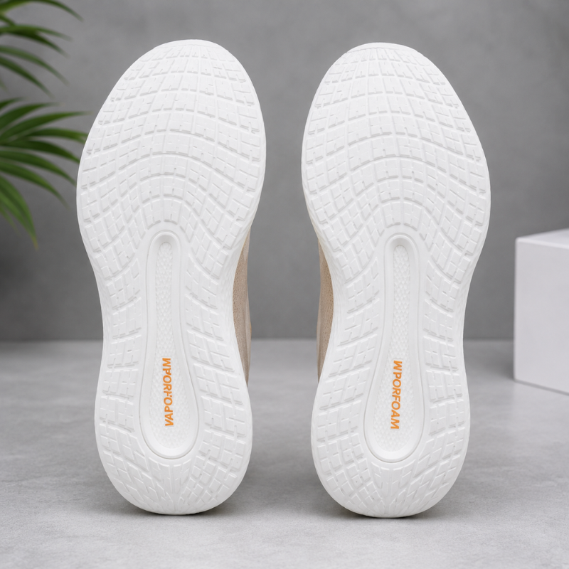 Ske_chers Vapor Foam Men's Beige Walking & Running Shoes