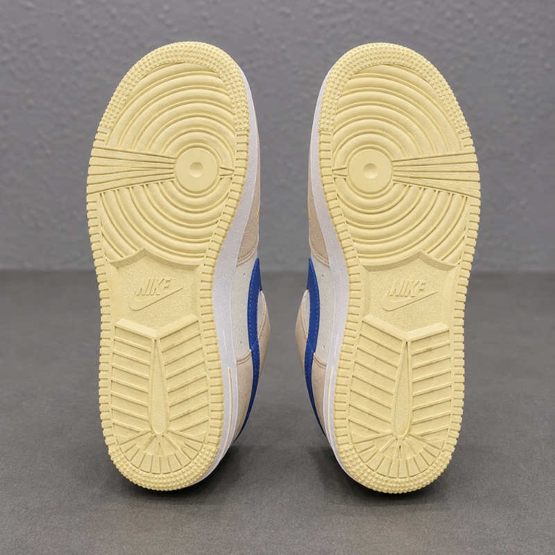 NI_KE Men's Premium Beige & Blue Low-Top Casual Sneakers | Lace-Up Fashion Shoes | Lightweight Everyday Sneakers