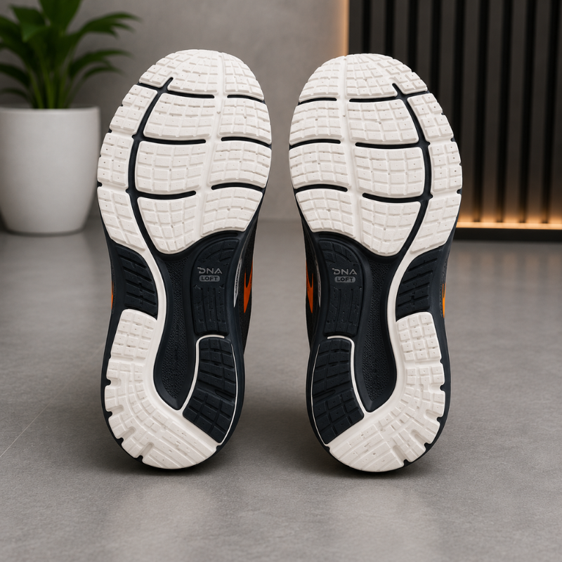 Bro_oks Glycerin Men's Running Shoes | Lightweight Breathable Sports Sneakers | Cushioned Walking & Gym Shoes | Black/Orange