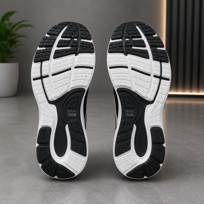 Bro_oks Glycerin Men's Running Shoes | Lightweight Breathable Sports Sneakers | Cushioned Walking & Training Shoes | Black/White