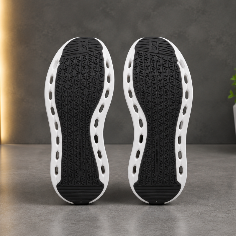 O_n Clo_ud runner Men's Running Shoes | Lightweight Breathable Sports Sneakers | White/Black