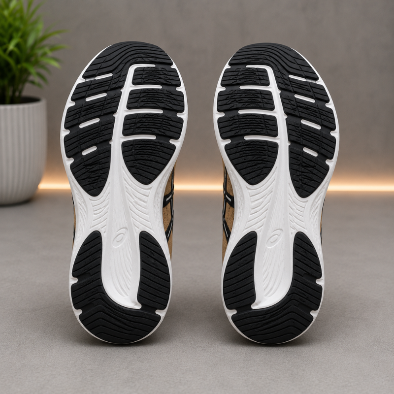 AS_ICS Jolt 5 Men's Running Shoes | Beige & Black Lightweight Sports Sneakers | Everyday Comfort & Performance