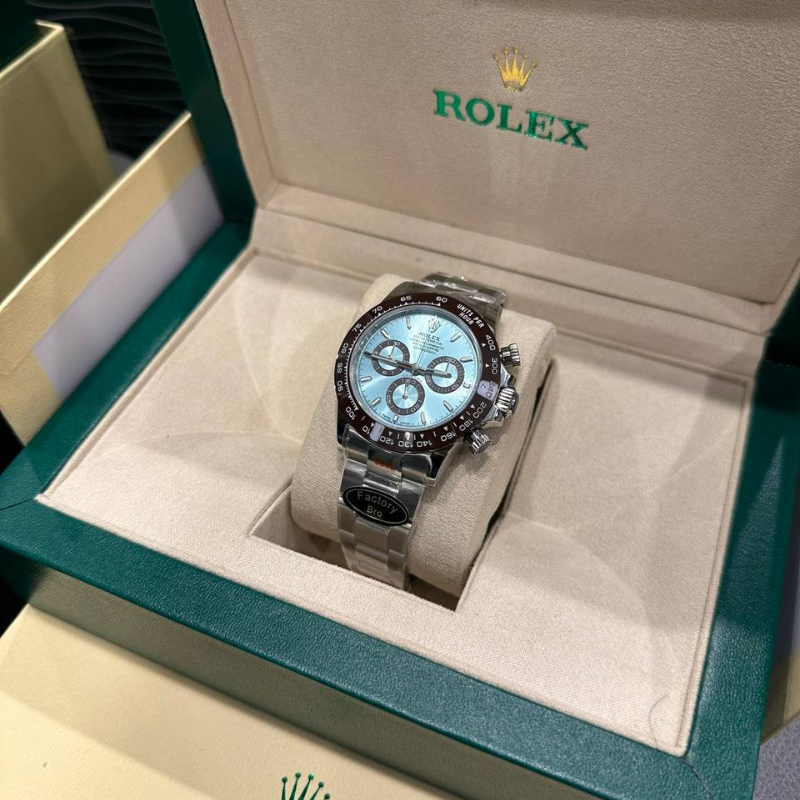 R0lex Oyster Perpetual Cosmograph Daytona Ice Blue Brown Bezel Watch