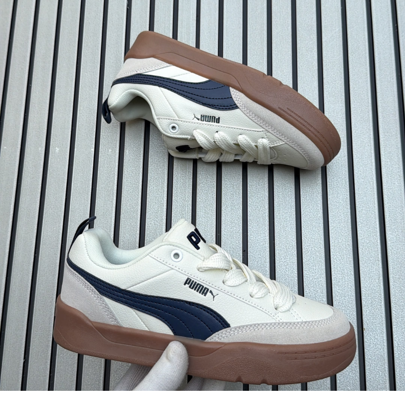 PU_MA Park Lifestyle OG Sneakers (White/Black/Brown colorway)