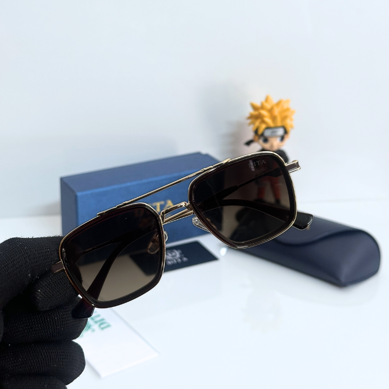 DIT@ Premium Square Frame Sunglasses – Luxury Metal Finish | UV Protection