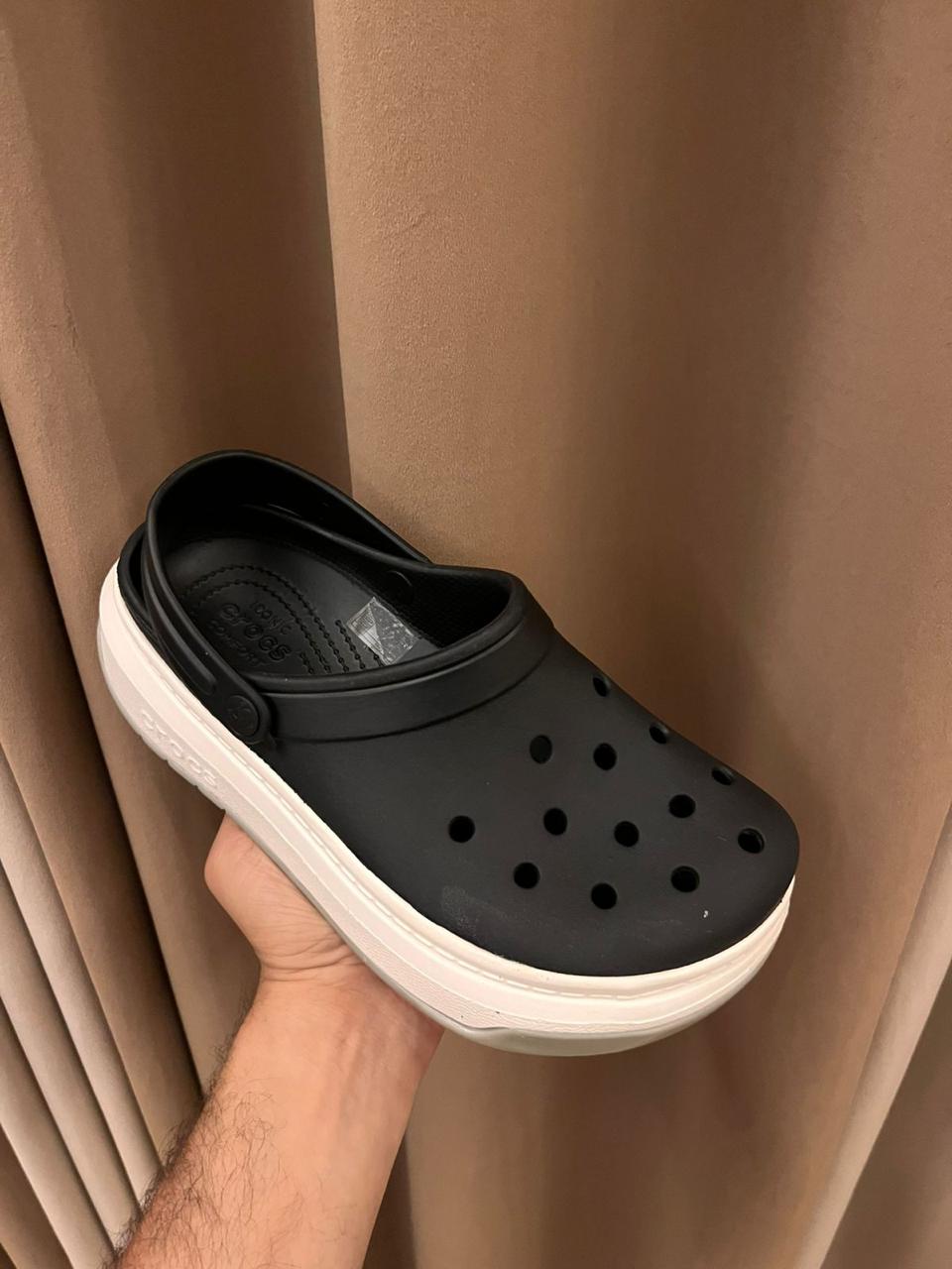 Crocs Full Force Grey & Black Sneakers – Classic Streetwear Comfort