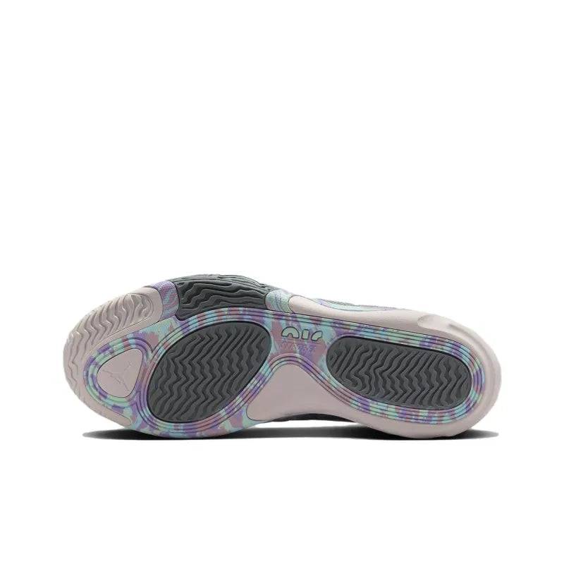 Jor_dan Tatum 2 Easter Abrasion Resistant Low-Top Basketball Shoes Men's Beige Purple Overseas Version