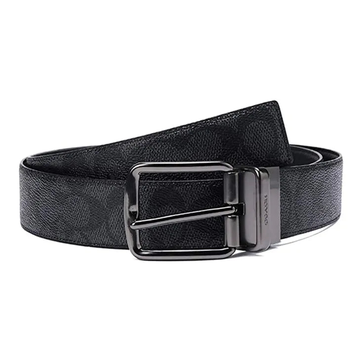 Coach Canvas Leather Belt Men