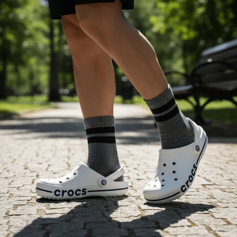 Cr_ocs Bayaband Clogs White Navy