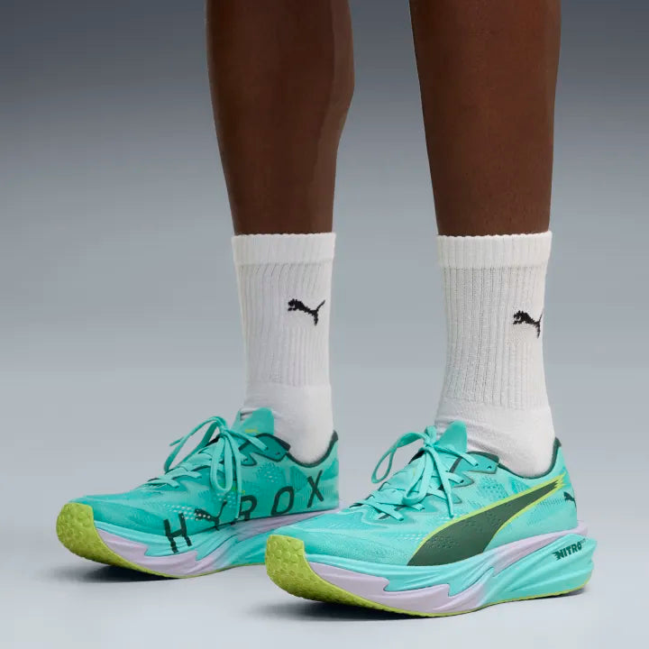 Puma Deviate Nitro Elite 4 Men's Running Shoes x HYROX Deviate Nitro Elite Shock-absorbing Green Shoes