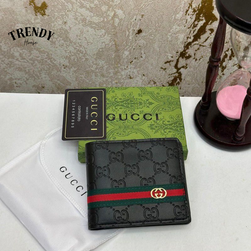 Gu(ciPremium Men’s Leather Wallet | Luxury Bifold Wallet with Card Holder