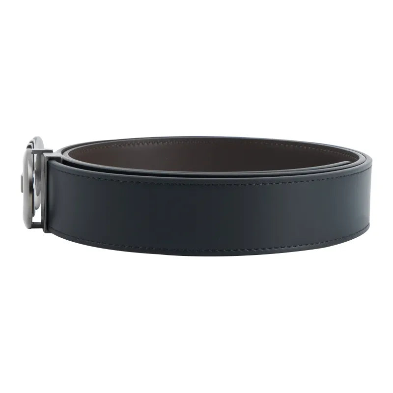 Ferragamo Reversible Adjustable Gancini Belt in Black and Dark Brown