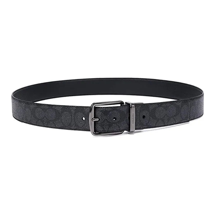 Coach Canvas Leather Belt Men
