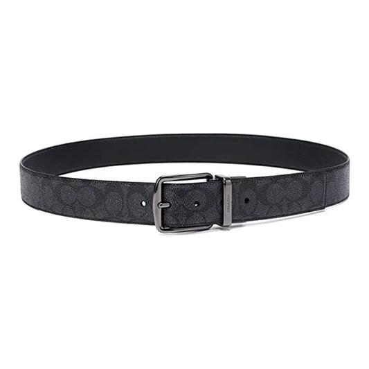 Coach Canvas Leather Belt Men