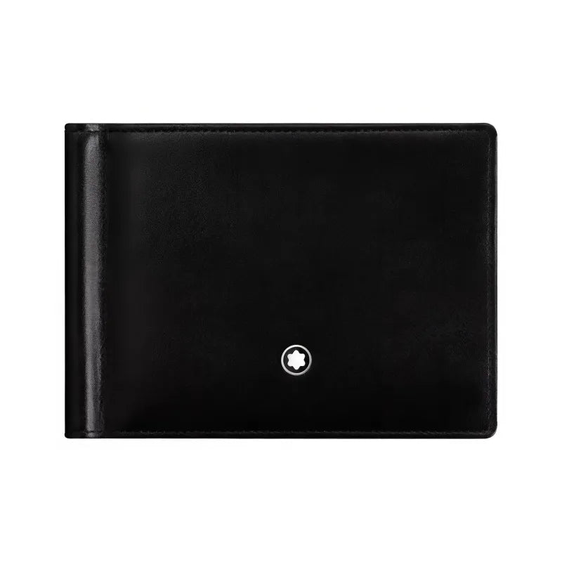 Mont blanc Meisterstück 6cc Money Clip Bifold Wallet Black
