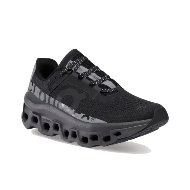 O_n Cloud Monster Lumos Shock Absorbers Anti-Slip + Abrasion-Resistant Low-Top Running Shoes men's Black