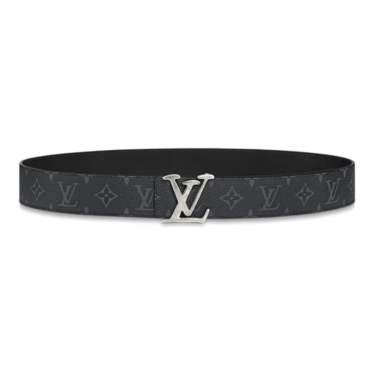 LouisVuitton cowhide and canvas belt for men, width 4 cm