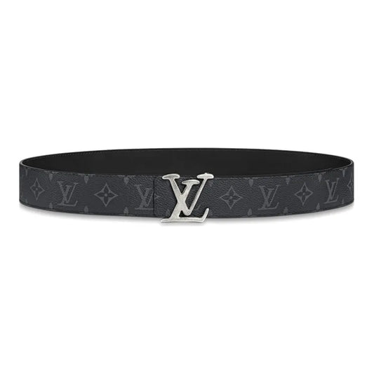 LouisVuitton cowhide and canvas belt for men, width 4 cm