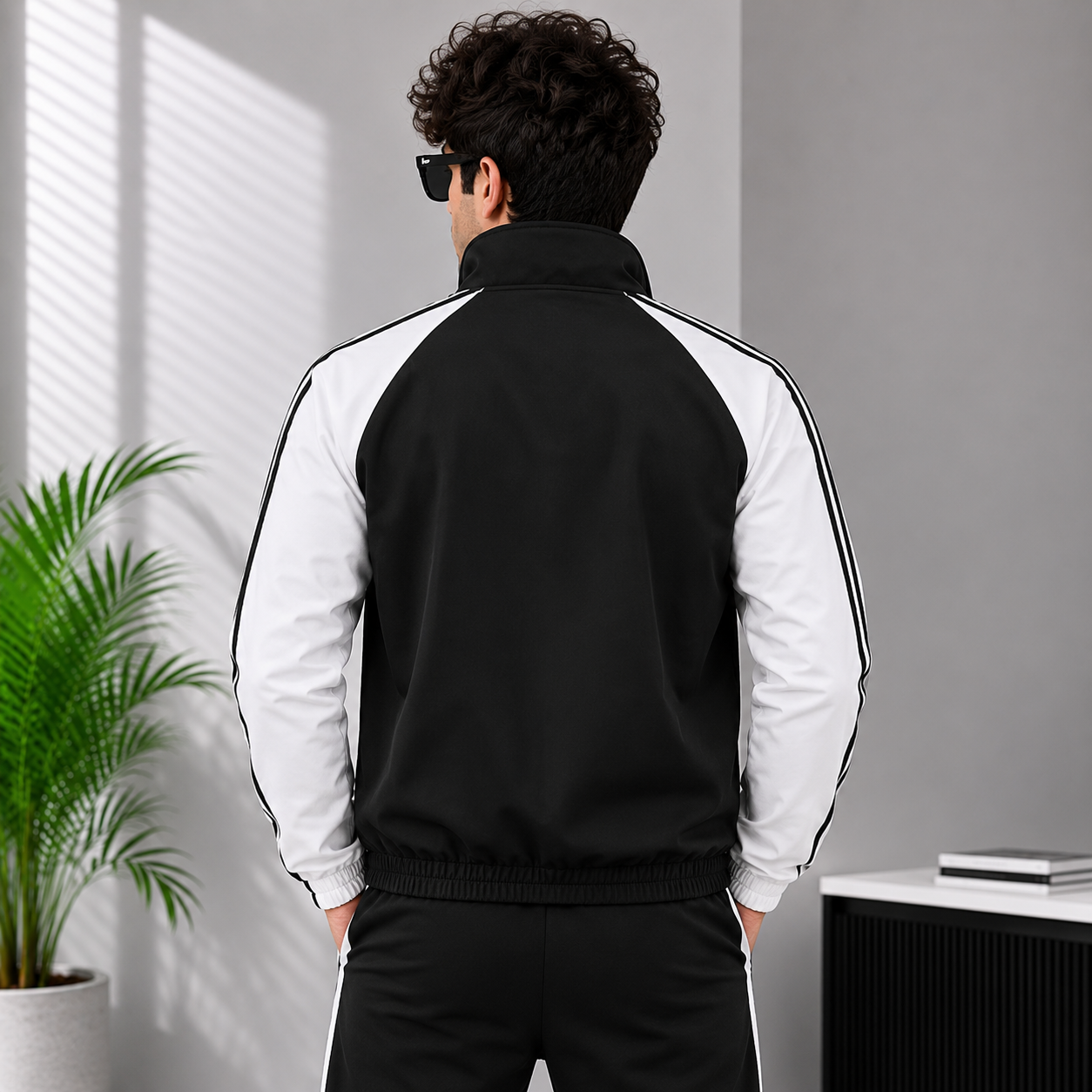 Ad_idas Celtics Men’s Black & White Track Jacket – Classic 3-Stripe Sportswear
