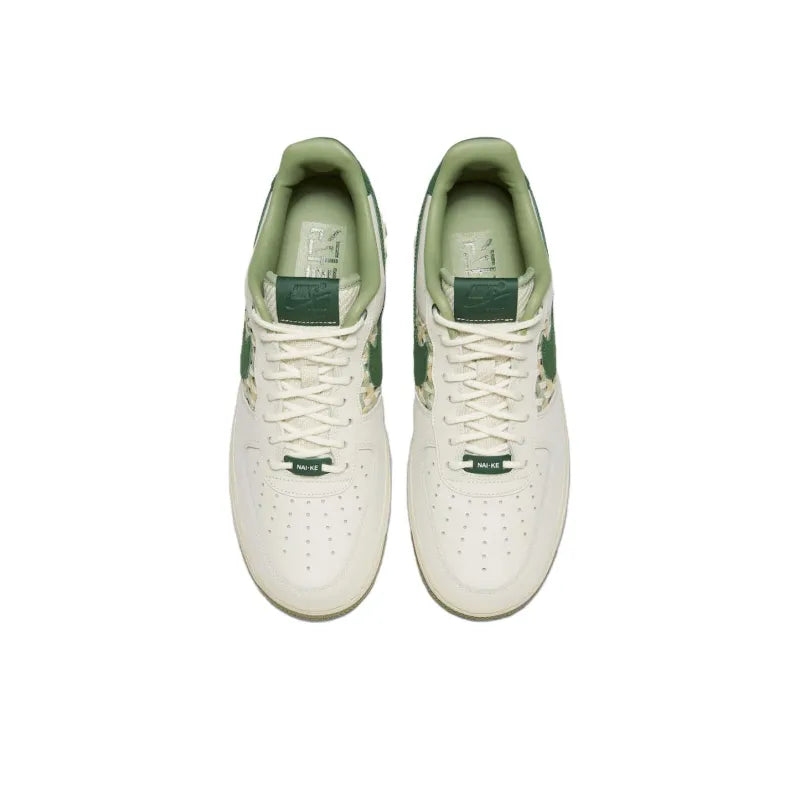 Ni_ke Air Force 1 Low-Top Skateboarding Shoes Unisex White Green