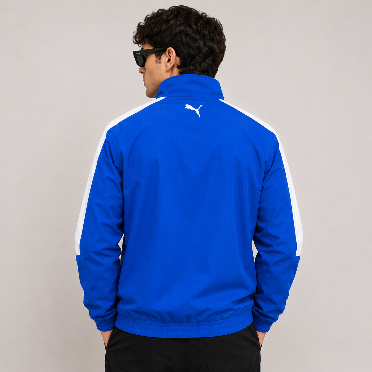 Po_lo Men's Blue Premium Sports Jacket | Full Zip Lightweight Casual Track Jacket