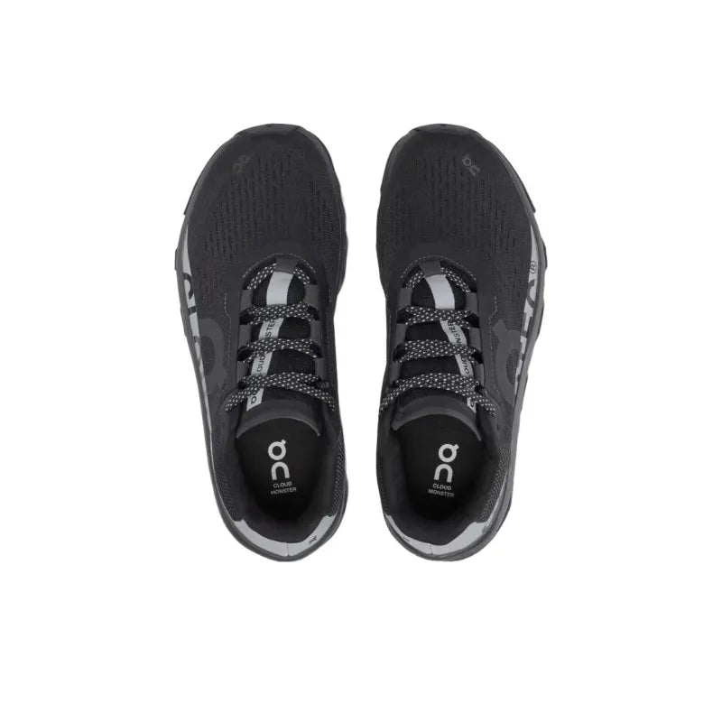 O_n Cloud Monster Lumos Shock Absorbers Anti-Slip + Abrasion-Resistant Low-Top Running Shoes men's Black