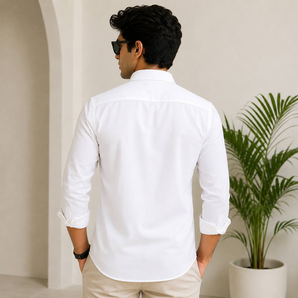 Po_lo RAL_PH LAUREN Men’s Premium White Oxford Button-Down Shirt – Classic Custom Fit