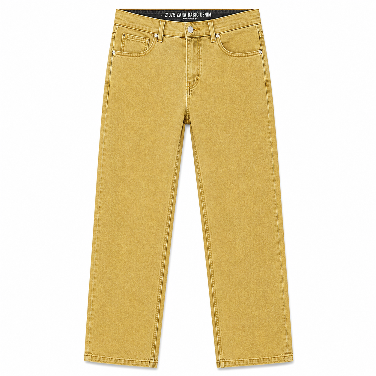 ZA_RA Basic Golden Straight Fit Jeans for Men | Premium Washed Denim | Casual Everyday Wear