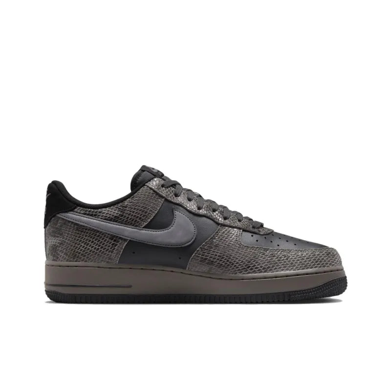 N_ike Air Force 1 Low Snakeskin Off Noir Light Carbon