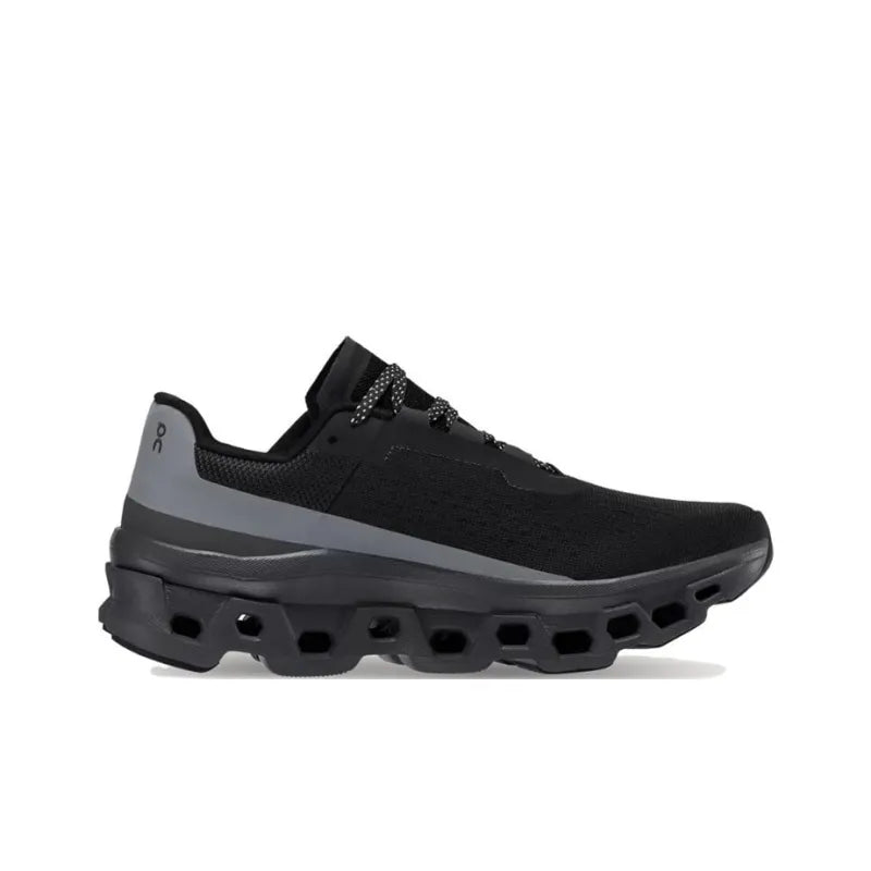 O_n Cloud Monster Lumos Shock Absorbers Anti-Slip + Abrasion-Resistant Low-Top Running Shoes men's Black