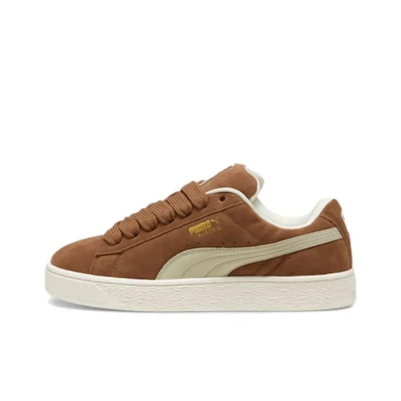 Puma Suede XL Abrasion-Resistant Low-Top Skateboarding Shoes for Men, Brown