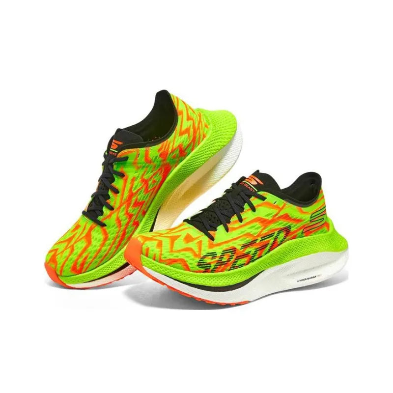 Ske_chers Go Run Speed Low-Top Running Shoes for Men (Red Green)