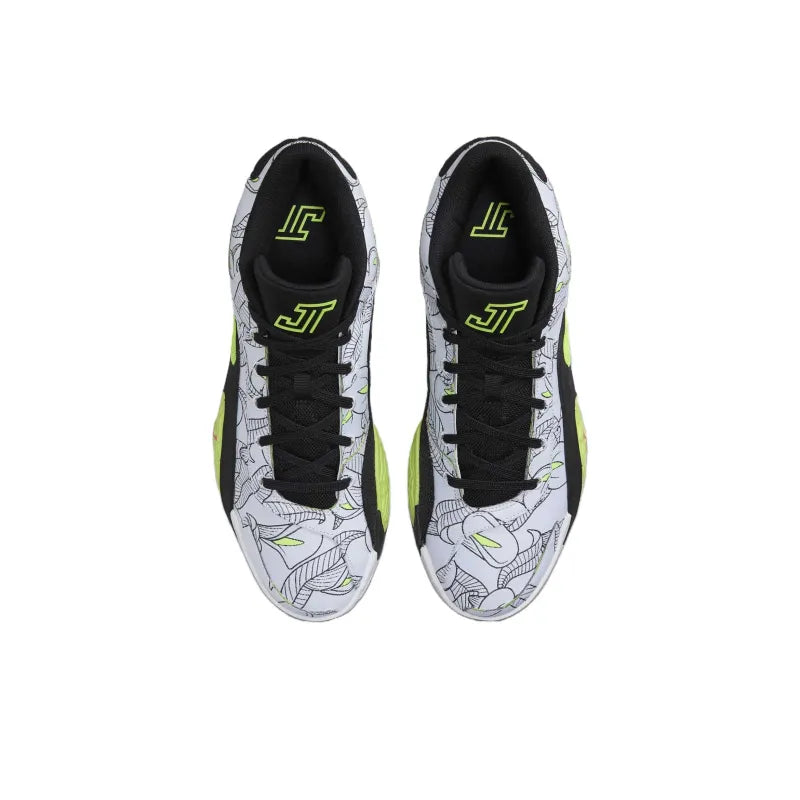 Jor_dan Tatum II "Momma's Boys" Shock Absorbers Anti-Slip Low-Top Basketball Shoes Men's White Green International Version