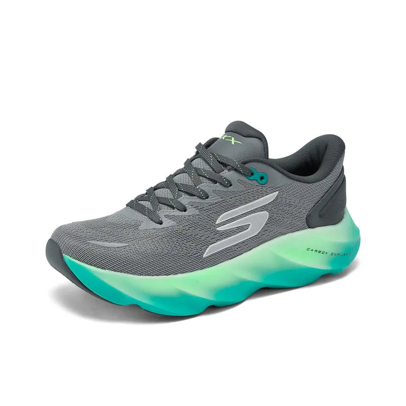 Skec_hers SKX Aero Burst Abrasion-Resistant Running Shoe Men's Gray Blue