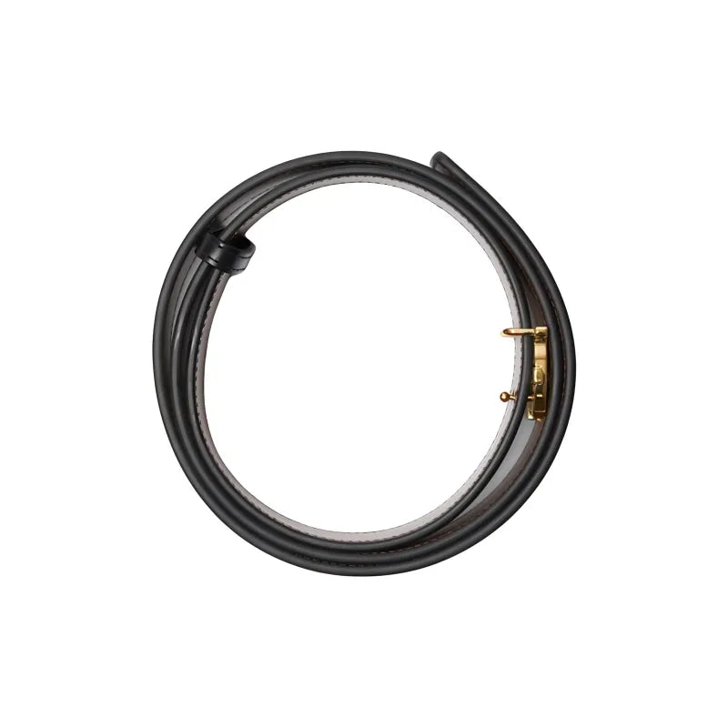 Burberry Solid Color Design, Plate Buckle Leather Belt Women's Black 3CM