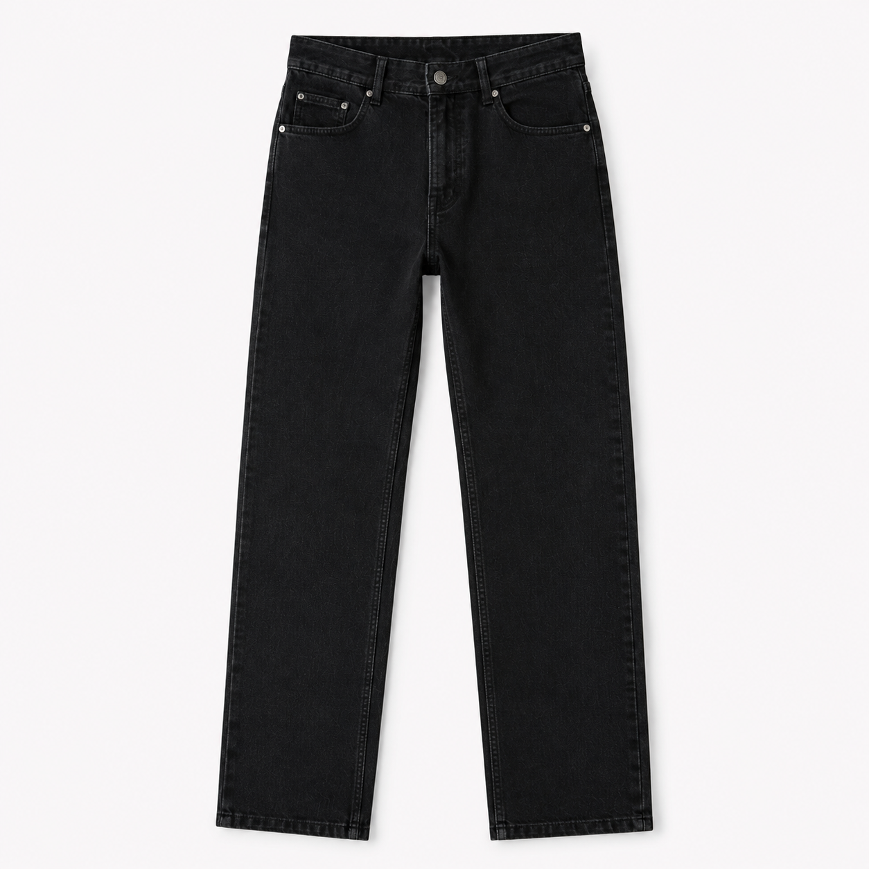 ZA_RA Basic Black Straight Fit Jeans for Men | Premium Stretch Denim | Classic Everyday Wear